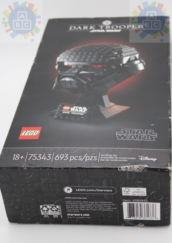 NEW Lego Star Wars Dark Trooper Helmet Set 75343 - Minor Box Damage/Product Still New (NEVER OPENED) - See Photos!